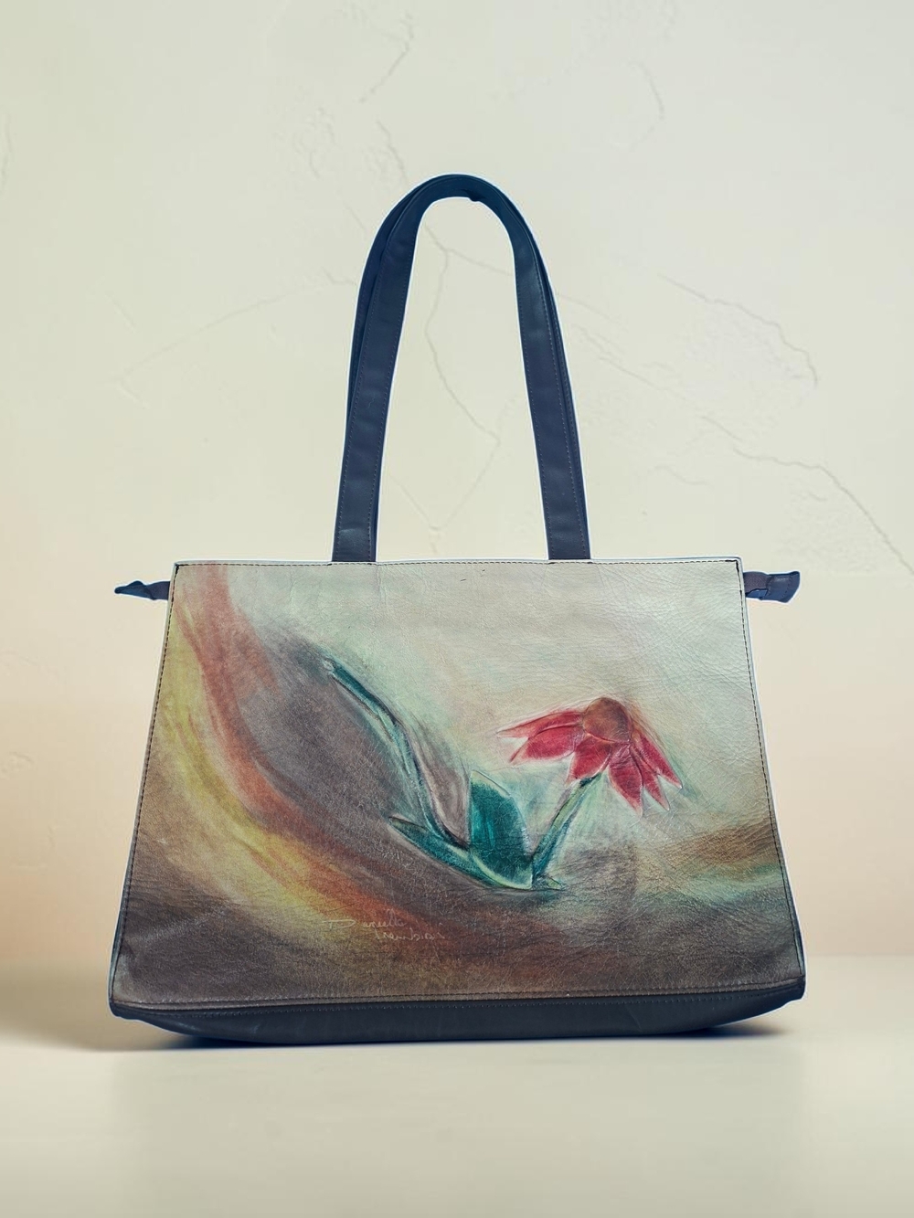Artisanal Hand Crafted Leather Shoulder Purse / Tote Bag By Conception Cuir